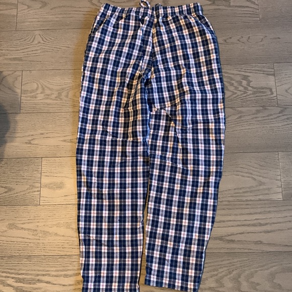 Blue Plaid Pajama PJ Pants with pockets size Medium - Picture 6 of 6